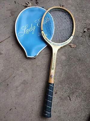 Vintage Tad Davis Lady Elite Wood Tennis Racquet. 2L With Blue Cover EUC • $15