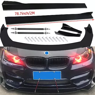 For 3 Series E30 E46 Front Bumper Lip Chin Spoiler Splitter Body Kit+Side Skirt • $99.99