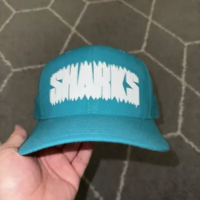NEW Custom Vintage New Era Blank San Jose Sharks Chomp Bite Hat Snapback Cap • $39.99