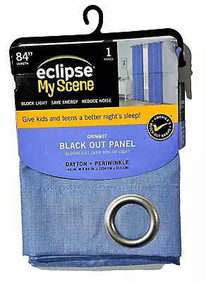 Eclipse My Scene Grommet Black Out Panel 42x84in Dayton Periwinkle • $27.99