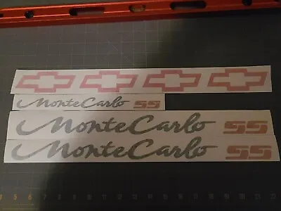 00-05 Monte Carlo Ss Quarter Decals Trunk Decal Bow Tie Stickers Replaces Emblem • $22.50
