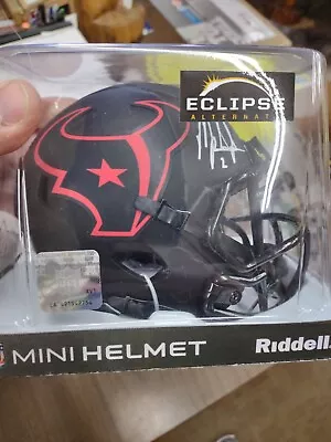 Mark Ingram Autographed Houston Texans Eclipse Mini Football Helmet BAS • $101.99
