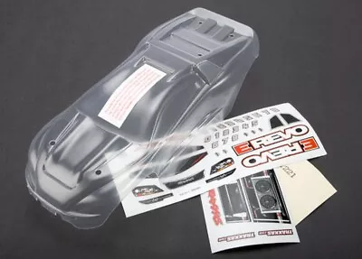 Traxxas 1/16 E-Revo Clear Body W/Grille And Lights Decal Sheet : 7111 • $19.95