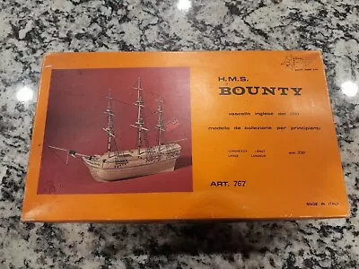 Vintage Wood Mantua Model Kit H.M.S. BOUNTY Sailing Tall Ship Made In Italy #767 • $50