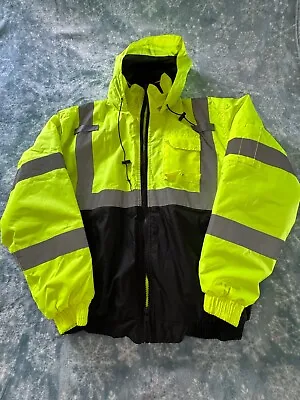 BODY GUARD Safety Gear HJV High Visibility Winter Jacket Medium Unisex Class:3 • $38.99