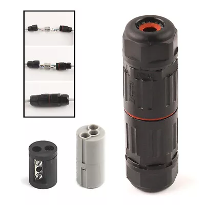 £2.36 • Buy 2Pin Waterproof Junction Box Case Electrical Cable Wire Connector Outdoor IP68#