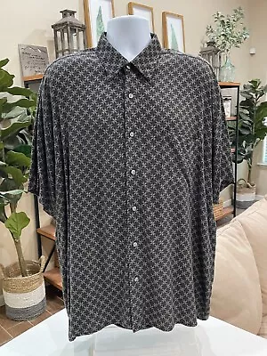 J. Ferrar Men's Short Sleeve Geometric Hawaiian Button Down Shirt Size XL • $8.99