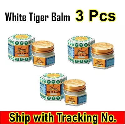 3X 30g White Tiger Balm Ointment Aroma Relaxing Thai Herbal Massage Balm Joint • $36.80