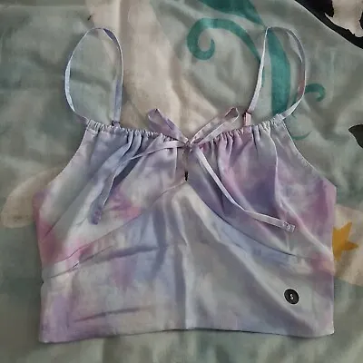 Brand New Hollister Cropped Cami Top Satin Style Tie Dye Galaxy Kawaii Fairy S • £15