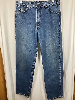 Levis 555 Mens Jeans Blue 36x32 Relaxed Fit Straight Leg Red Tag Vintage • $12.50