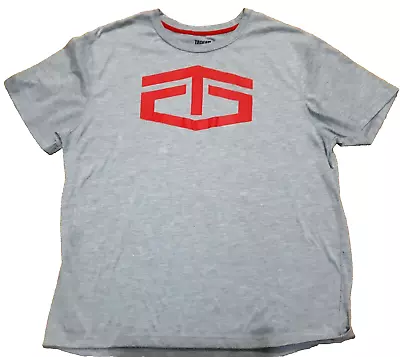 TapOut Men's XL T-Shirt Grey/Red Logo MMA UFC Gym Shirt Pullover Crew Neck • $9.50