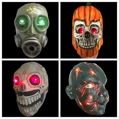 LED Halloween Masks Light Up Purge Costume Accessory Cosplay Latex Horror Mask • £19.97