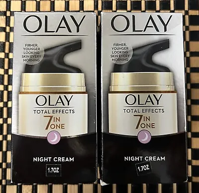 2x Olay Total Effects 7-in-1 Night Cream-7 Signs Of Youthful Looking Skin 1.7oz • $22.99