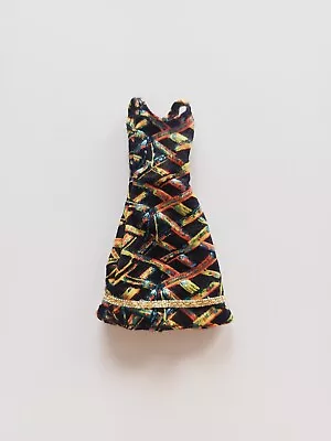 Monster High Fashion Doll Cleo De Nile Accessory Black Multicolor Ribbon Dress • $6.99