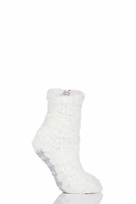 £14.99 • Buy Ladies 1 Pair Elle Popcorn Sequinned Cosy Moccasin Socks