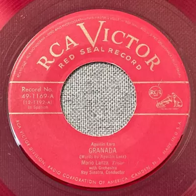 Mario Lanza With Ray Sinatra & His Orchestra – Granada / Lolita - 7  45 RPM Red • $9.99