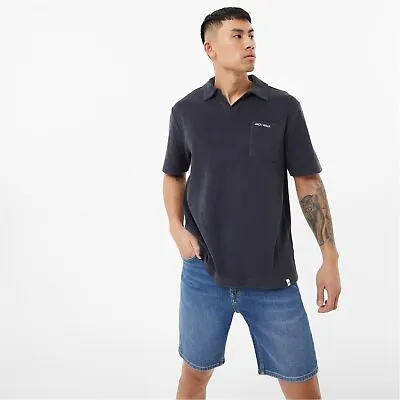 Jack Wills Mens Towelling Polo Shirt Top Short Sleeve • £11