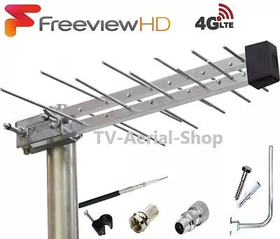 £26.95 • Buy Digital TV Aerial For Freeview HD Loft Outdoor Boat Caravan UHF TV Ariel Arial