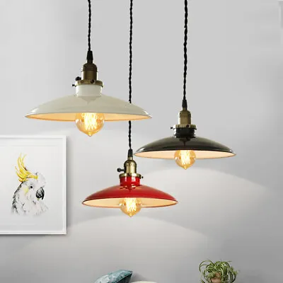 $34.99 • Buy Vintage Industrial Metal Pendant Light Loft Kitchen Hanging Ceiling Lamp Fixture