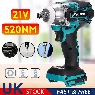 £21.98 • Buy 520NM Cordless Brushless Impact Wrench 1/2  Drive Ratchet Nut For Makita Replace