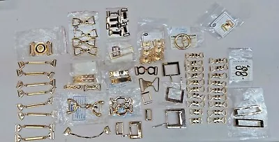 BEAUTY! Lot Of 64 Pieces Vintage New Old Stock Gold Tone Metal Apparel Closures  • $35