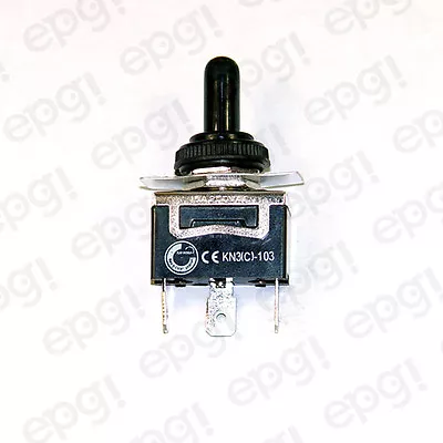 TOGGLE SWITCH MOMENTARY SPDT 3P C/O (ON)-OFF-(ON) SPADE W/BOOT CVR#661950/665001 • $4