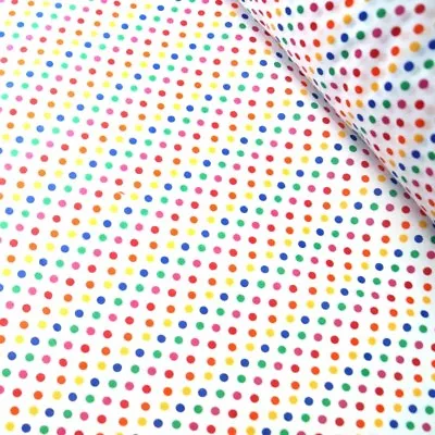 Polycotton Fabric 5mm Polka Dots Rainbow Coloured Sensational Spots Spotty Dot • £1.50