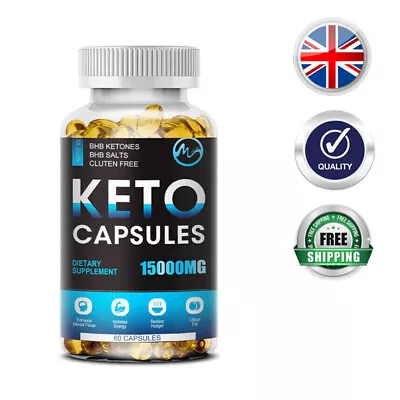 60pcs Keto Diet Capsules Best Weight Loss Supplement Fat Burn Carb Blocker • £14.12
