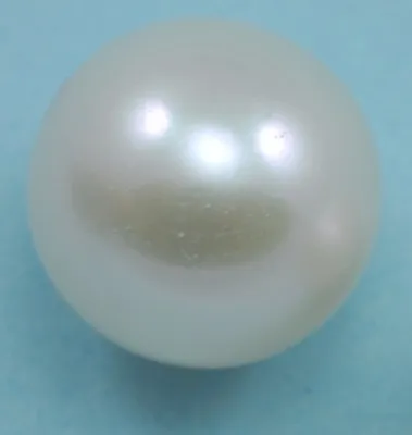 White Half-drilled Round Freshwater Pearls  Ivory AAA For Jewellery Making X1 • £4.19