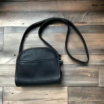 Vintage Coach Abbie  Crossbody Black Leather Bag G-9017 • £67.56