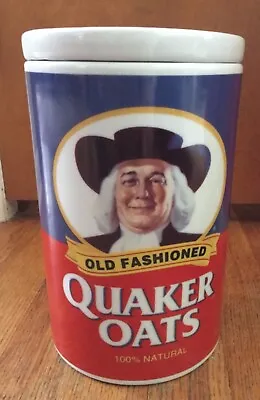 Vintage 1997 QUAKER OATS Ceramic Cookie Jar 120TH Anniversary Limited Edition • $57.50