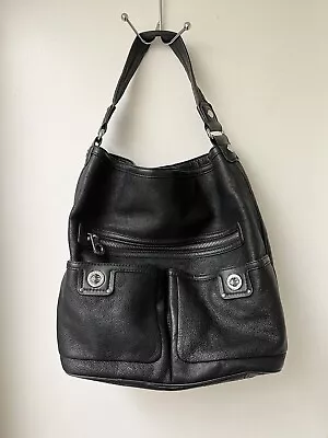 Marc By Marc Jacobs Handbag Black Pebble Leather Large Totally Turnlock Faridah • $53.95