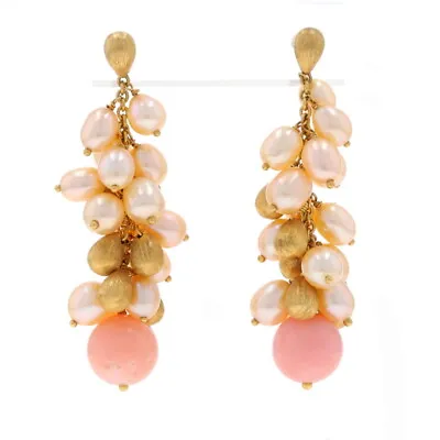 Marco Bicego Acapulco Opal Pearl Dangle Earrings - Yellow Gold 18k Bead Pierced • $2159.99
