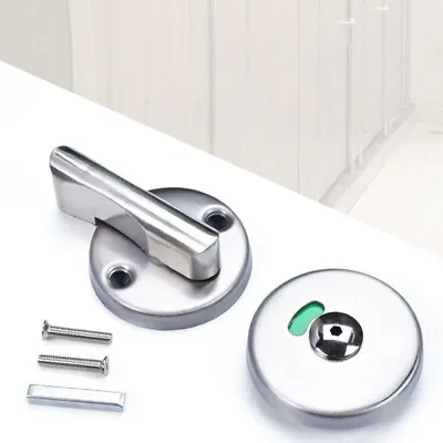 $11.23 • Buy 1x Indicator Bolt Vacant Engaged Bathroom Privacy WC Toilet Door Lock Brushed