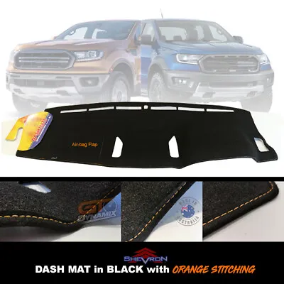 $79.95 • Buy DASH MAT FORD RANGER PX MK3 Wildtrack 2018-4/2022 DM1535 BLACK +ORANGE Stitching