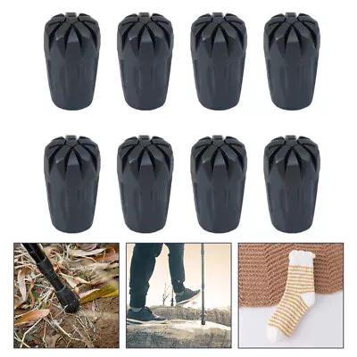  8 Pcs Hiking Stick Accessories Trekking Pole Tip Set Outdoors Gear Thicken • £9.39