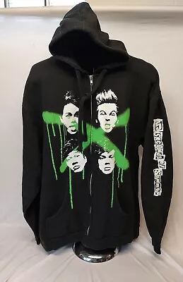 5 Seconds Of Summer Zip Up Hoodie XL Faces Green X Graphic 5SOS Sweatshirt • $34.95