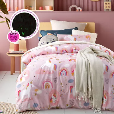 Dream Big Glow In The Dark Quilt Cover Set By Happy Kids • $44.95