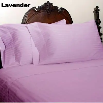 1200 Tc Ultra Soft Egyptian Cotton Bed Sheet Set Stripes All Colors & Sizes • $75