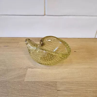 Archimede Seguso Murano Glass Bullicante Controlled Bubble Shell Bowl • £2.20