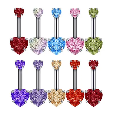 $1.52 • Buy Belly Button Ring Crystal Body Piercing Navel Ring Bar Barbell Jewelry Colored !