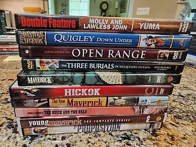 Large Lot Of 11 Westerns Movies DVD Used Maverick Sam Elliot • $15