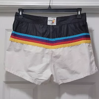 Vintage 70s HOBIE Swim Trunks Men's Drawstring Swim Surf Board Shorts USA Sz 32 • $54.95