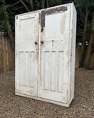 Antique Heavy Pitch Pine Larder Pantry Workshop Cupboard Cabinet Shelving #M • £695