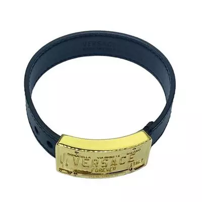 From JP Versace Bracelet Bangle Accessories Accessories Logo Gp Leather • $161.32