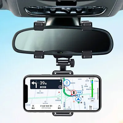 $15.20 • Buy 360° Rotation Phone Holder Rear View Mirror Mount For Car Interior Accessories
