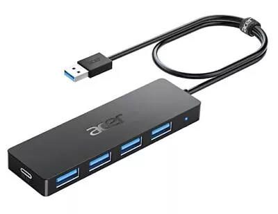  USB Hub 4 Ports Multiple USB 3.0 Hub USB A Splitter For Laptop 2ft USB-A 3.0 • $19.60