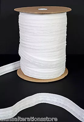 £9.95 • Buy Rufflette 25mm  1 Inch White Curtain Heading Header Tape 10 Metres