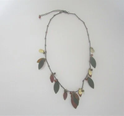 $2.99 • Buy Vintage Fashion Necklace Chain Metal Leaves Fall Autumn 20  Jewelry