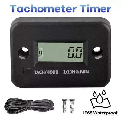 Chainsaw Engine Digital Tachometer RPM Tach Hour Meter For Motorcycle 2/4 Stroke • $11.18